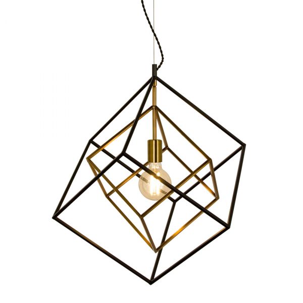 Cubes Svart/Antikk 54cm Taklampe