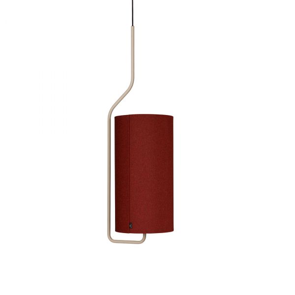 Pensile Taklampe Sandfarget/Rød 100cm