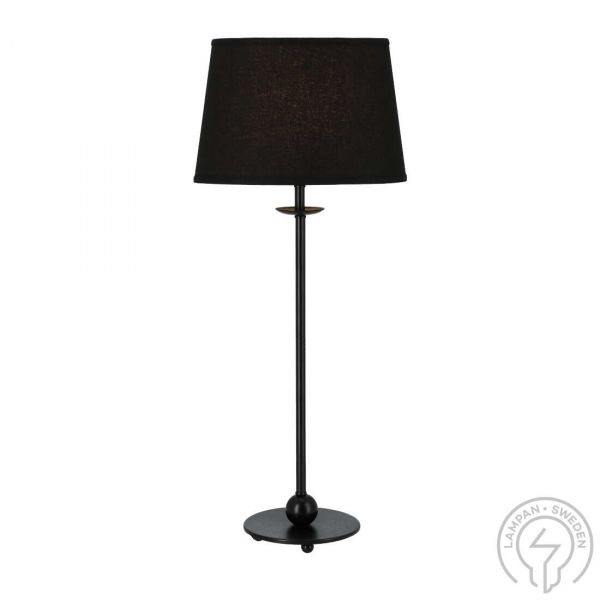 Lampefot Bordlampe Svart / Svart Oval lampeskjerm 60cm