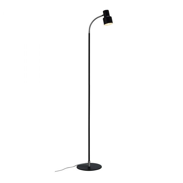 Flexibel gulvlampe svart 140cm
