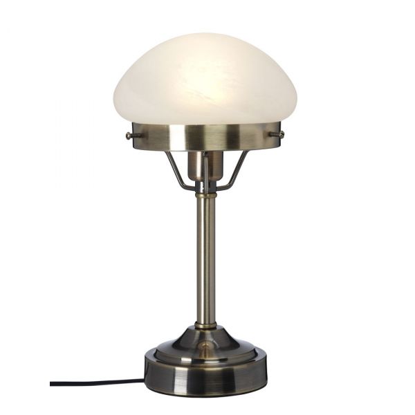 Mini Strindberg Bordlampe Antikk / Opal 30cm