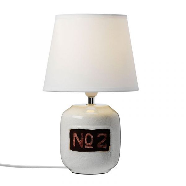 No.2 Hvit Bordlampe