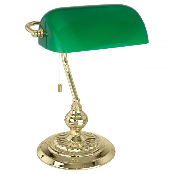 Banker Bordlampe Grønn/Messing