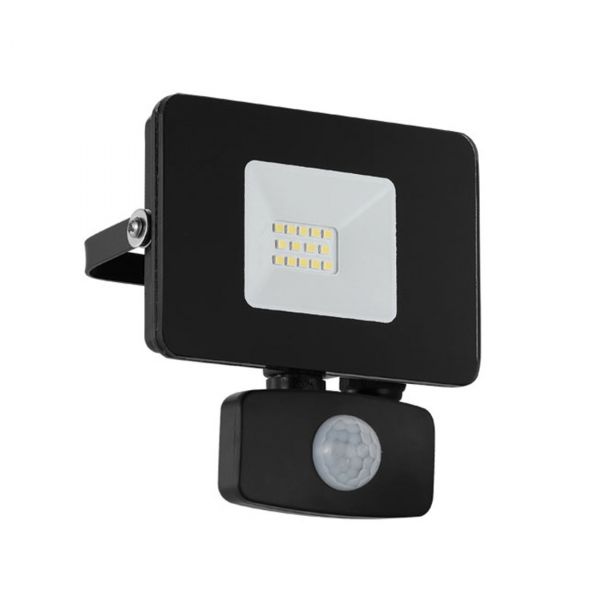 Faedo 3 LED Lyskaster 10W Svart Sensor IP44