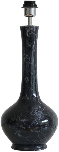 Bella Black Marbel Keramikk Lampefot