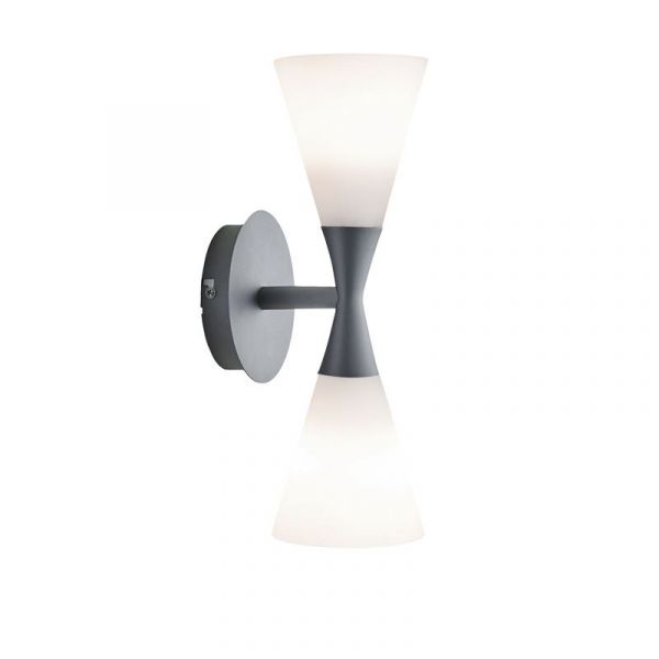 Harlekin Duo Grafitt/Hvit Vegglampe