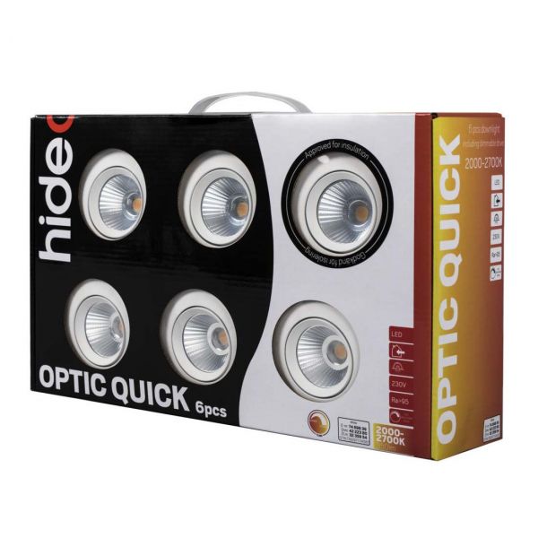 Optic Quick ISO Spotlight 6W 6-pak Hvit