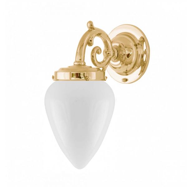 Topelius Messing/Opal Glass Ip24 Vegglampe