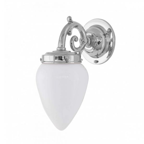 Topelius Nikkel/Opal Glass Ip24 Vegglampe