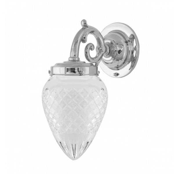 Topelius Nikkel/Slipt Glass Ip24 Vegglampe