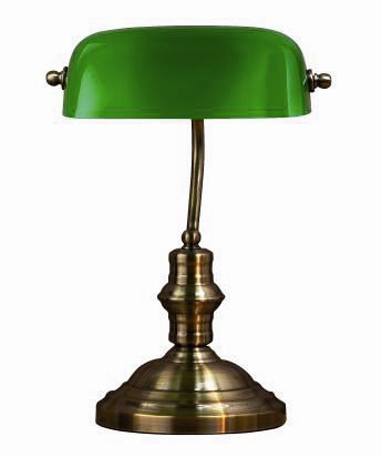 Bankers Grønn 42cm Bordlampe