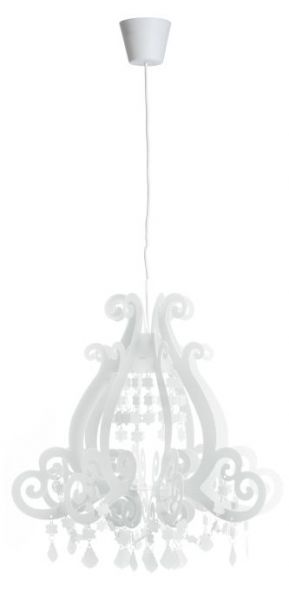 Barokk Hvit 45 cm Taklampe