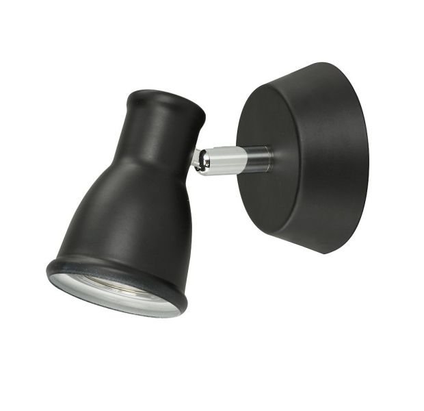 Spotlight Svart Gu10 Vegglampe