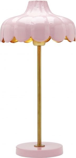 Wells Rosa/Messing 50cm Bordlampe