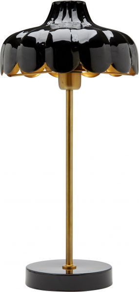 Wells Svart/Messing 50cm Bordlampe