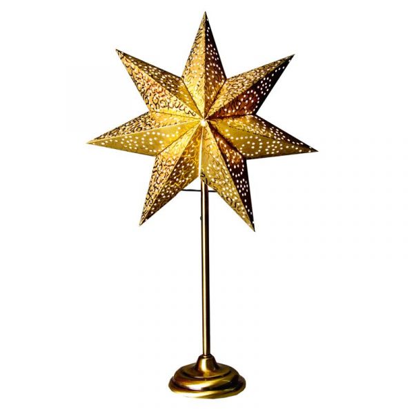 Antique Gull 55cm Stjerne på fot
