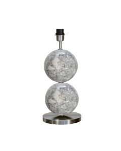 Bertone Lampfot Marmor/Silver 47cm Vit från Hallbergs Lampskärmar