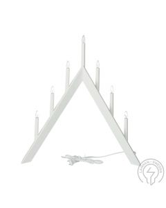 Arrow Vit 7-arm Adventsljusstake från Star Trading
